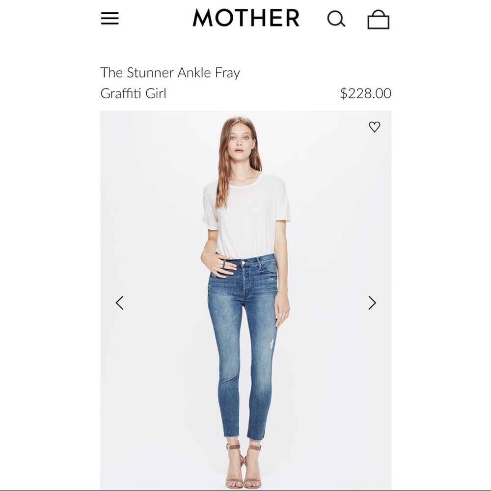 Mother Jeans | The Stunner Ankle Fray | Size 28